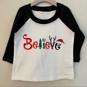 Believe Baby Christmas Shirt Size 12 Months